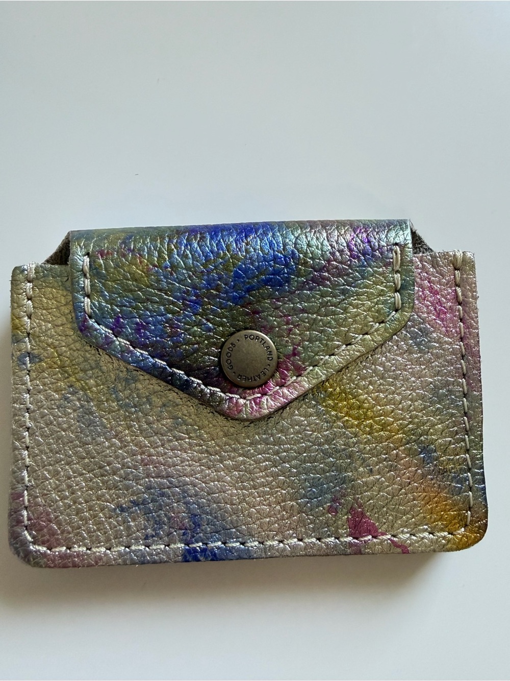 RARE UNICORN🦄 Portland Leather Goods Lovebug Plus Wallet in Aurora 🌈 NWOT